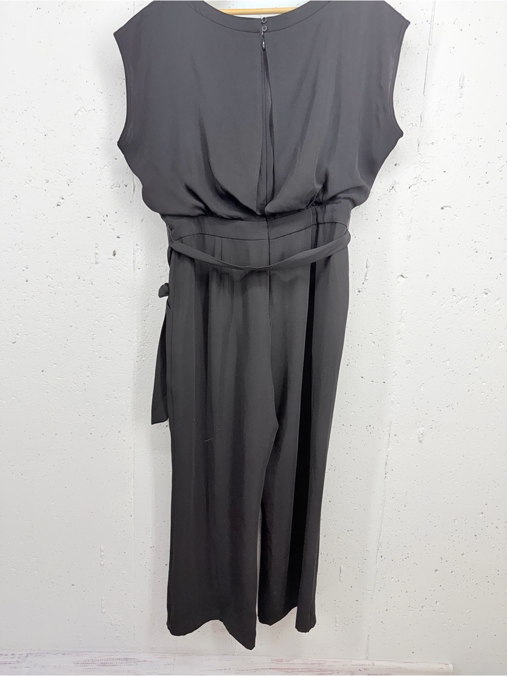 Eliza J Women's Size 14 Black Cap Sleeve Wide Leg Jumpsuit - Picture 9 of 16